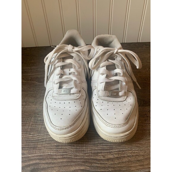 Nike Air Force 1 Low White Sneakers - Used | Size US 5 Y - Picture 2 of 6